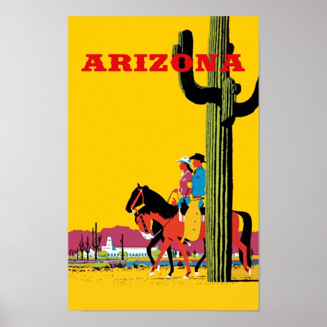 Arizona Vintage Style Travel Poster (Front)