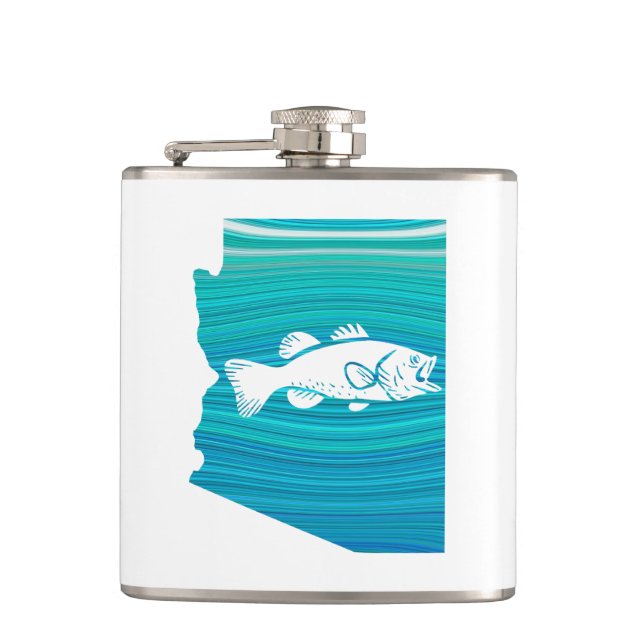 Arizona Wave Fishing Hip Flask (Front)