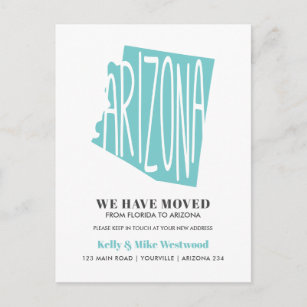 ARIZONA We've moved New address New Home Postcard