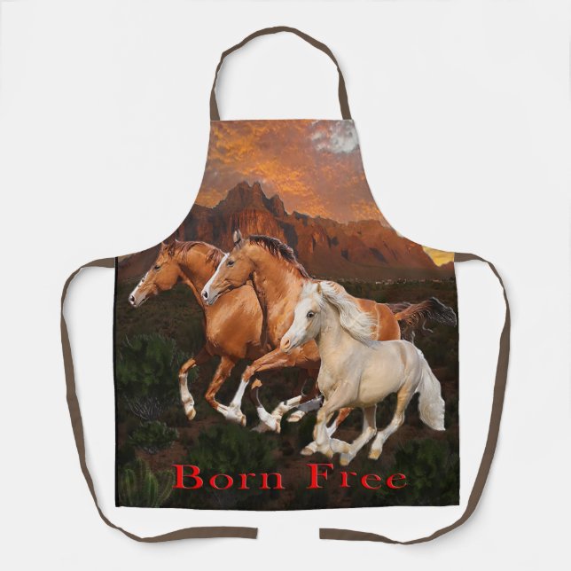 Arizona Wild horses Apron (Front)