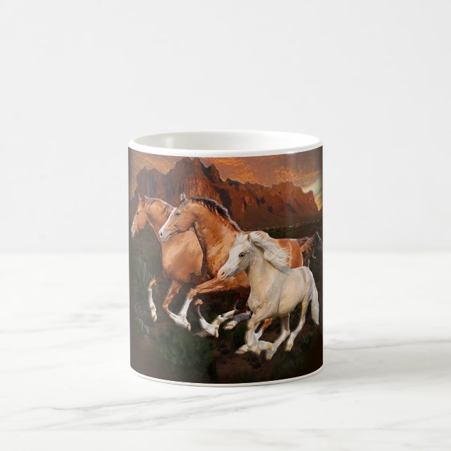 Arizona Wild horses Coffee Mug (Center)
