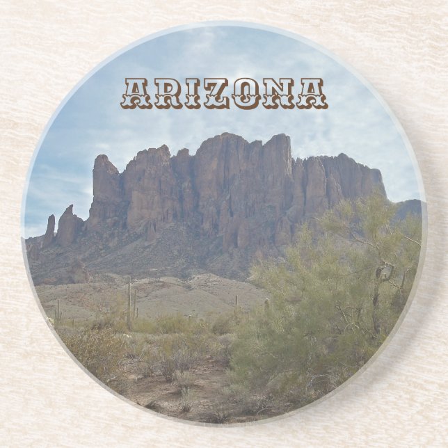 Arizona Wilderness Mountain Photo Desert Landscape Coaster (Front)
