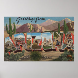 ArizonaCactusLarge Letter ScenesArizona Poster