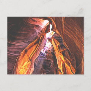 Arizona's Splendid and Majestic - Antelope Canyon Postcard