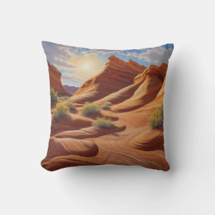 Arizona's The Wave in Coyote Buttes Throw Pillow