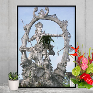 Arjuna Statue Poster