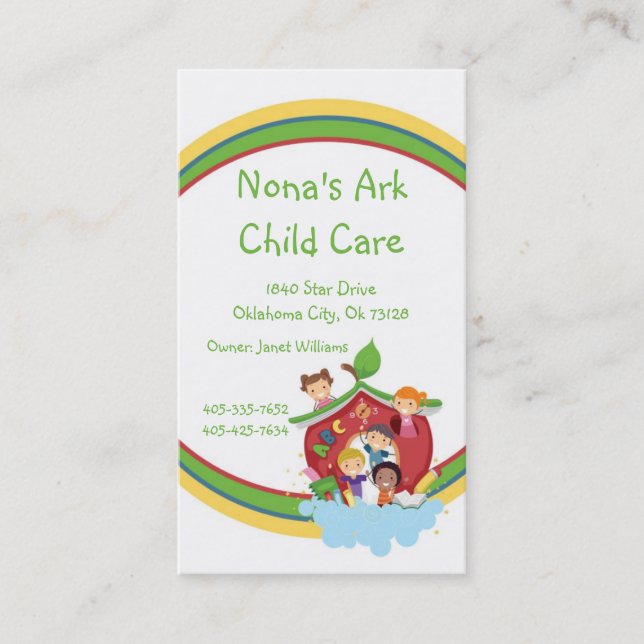 Ark Child Care Business Card (Front)