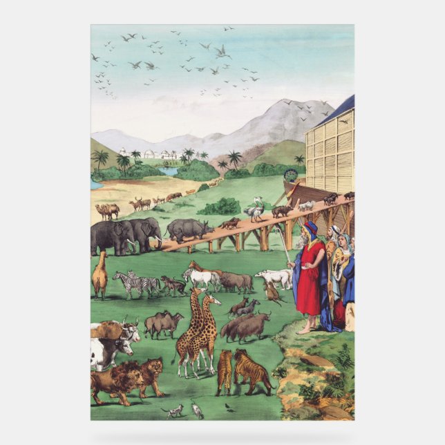 Ark of Noah with animals Acrylic Sign (Front)