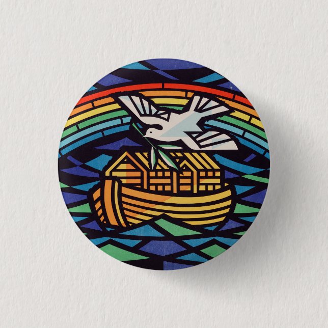 Ark of Noah with Holy Spirit 1 Inch Round Button (Front)