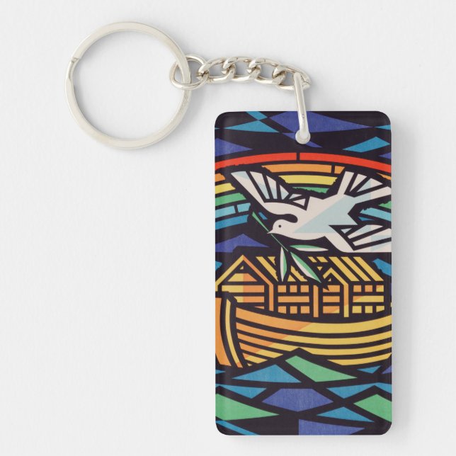 Ark of Noah with Holy Spirit Keychain (Front)