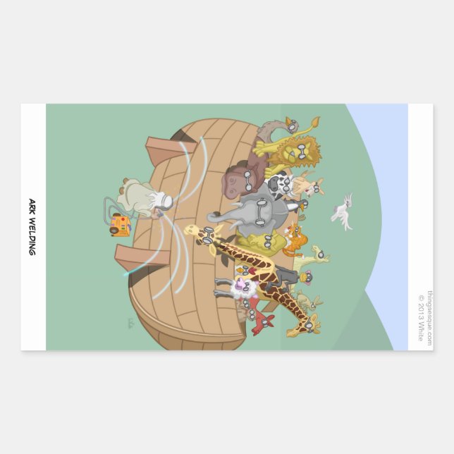 Ark Welding Rectangular Sticker (Front)