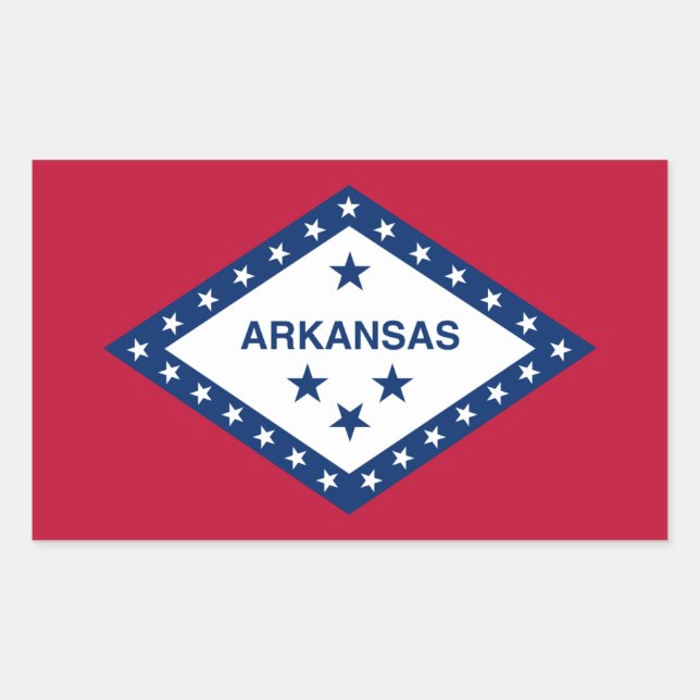 Arkansan Flag, Flag of Arkansas Sticker (Front)