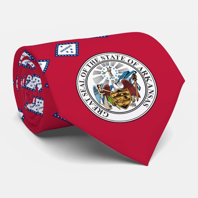 Arkansan Flag & Seal, Flag of Arkansas Tie (Rolled)