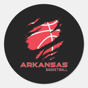 Arkansan Hoops Fan Souvenir Gift Ar Arkansas Byske Classic Round Sticker