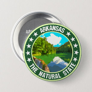 Arkansas 3 Inch Round Button