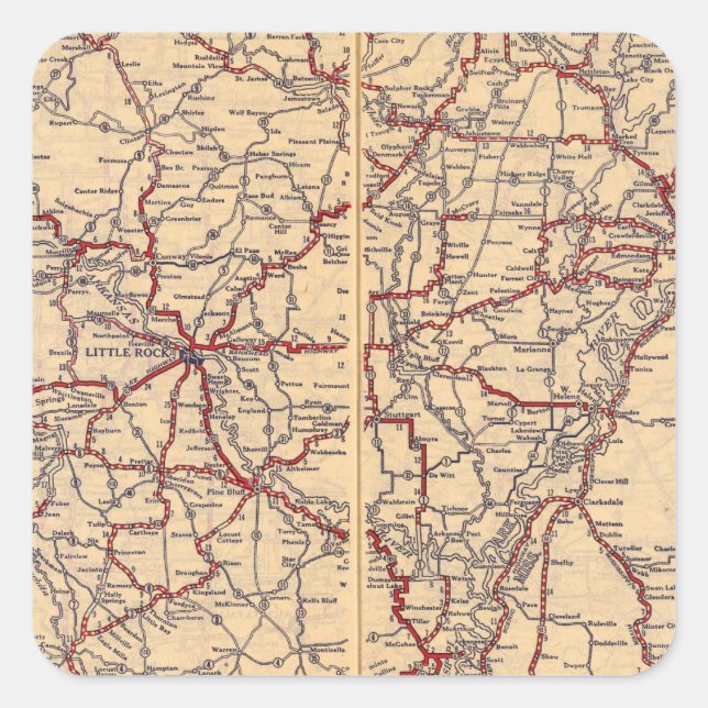 Arkansas 5 square sticker (Front)