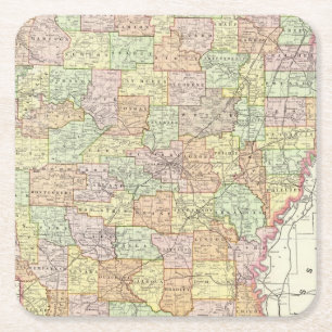 Arkansas 6 square paper coaster