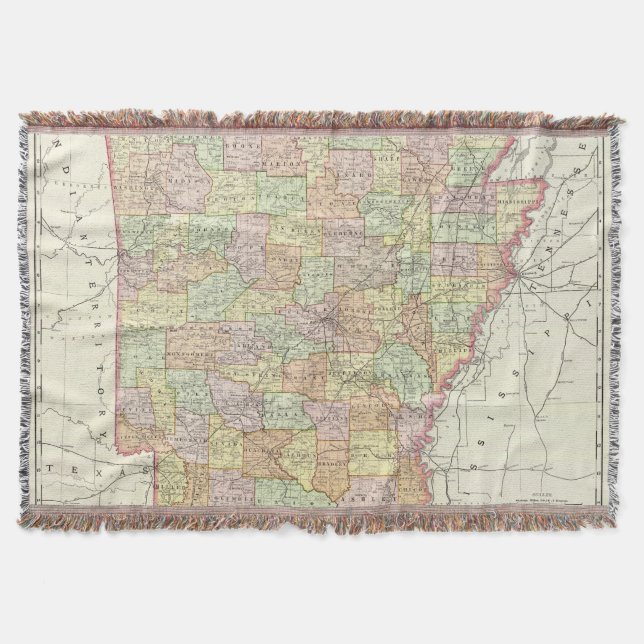 Arkansas 6 throw blanket (Front)
