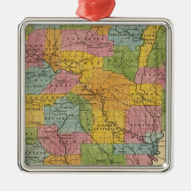 Arkansas 7 metal ornament (Front)