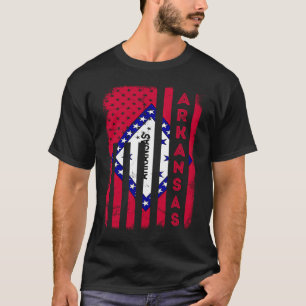 Arkansas American Flag Home State of Arkansas Flag T-Shirt