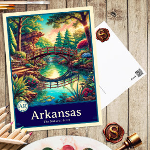 Arkansas Anime Style Cel Shaded Postcard