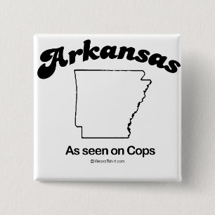 ARKANSAS - "ARKANSAS STATE MOTTO" T-shirts and Gea 2 Inch Square Button