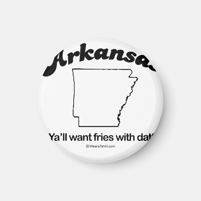 ARKANSAS - "ARKANSAS STATE MOTTO" T-shirts and Gea Magnet (Front)