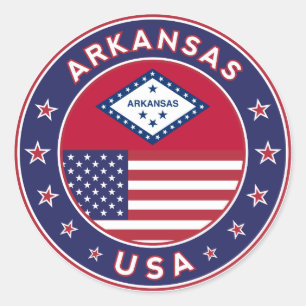 Arkansas, Arkansas sticker, USA states Classic Round Sticker