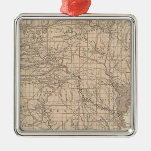 Arkansas Atlas Map Metal Ornament