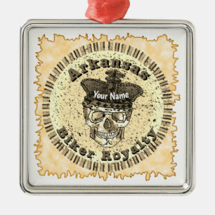 Arkansas Biker Metal Ornament