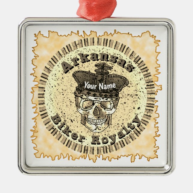 Arkansas Biker  Metal Ornament (Front)