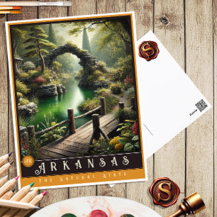 Arkansas Carte postale État hyper-réaliste