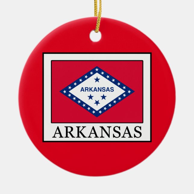 Arkansas Ceramic Ornament (Front)