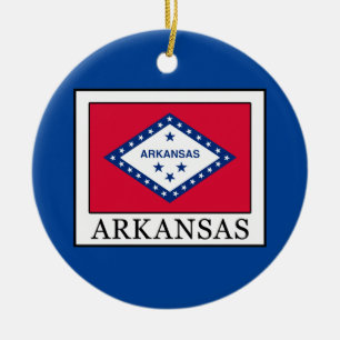 Arkansas Ceramic Ornament