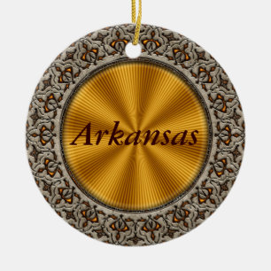 Arkansas Ceramic Ornament