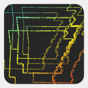 arkansas chill blur square sticker