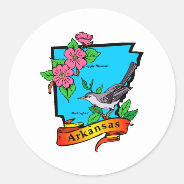 Arkansas Classic Round Sticker (Front)
