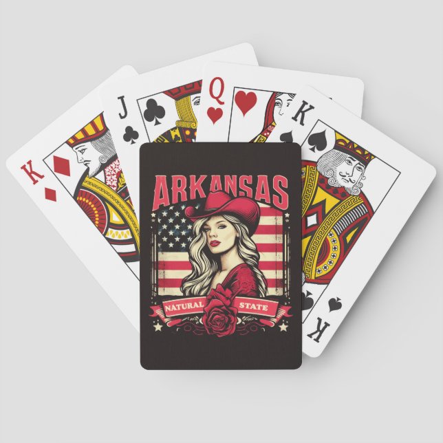 Arkansas Cowgirl Playing Cards (Back)