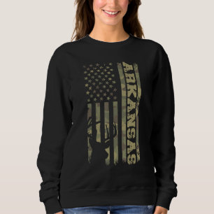 Arkansas Deer Hunter Vintage Deer Hunting Camo USA Sweatshirt