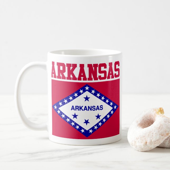 Arkansas Drapeau Mug (Avec donut)