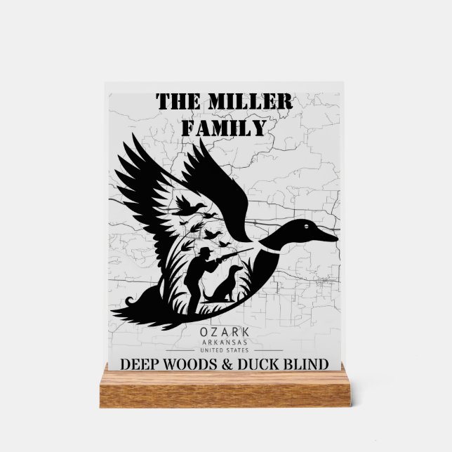 Arkansas Duck Hunting Cabin Decor Personalised (Front)