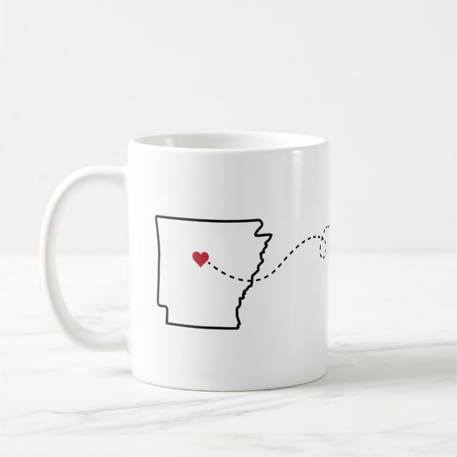 Arkansas en Californie - Heart2Heart Coffee Mug (Gauche)