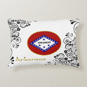 Arkansas flag accent pillow
