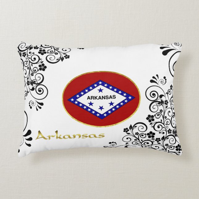Arkansas flag accent pillow (Front)