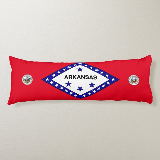 Arkansas flag body pillow (Front)
