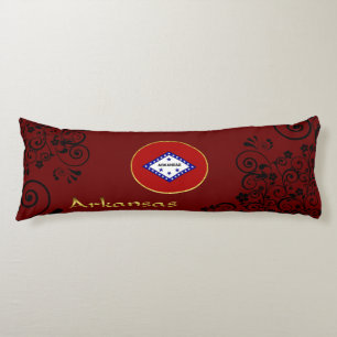 Arkansas flag body pillow