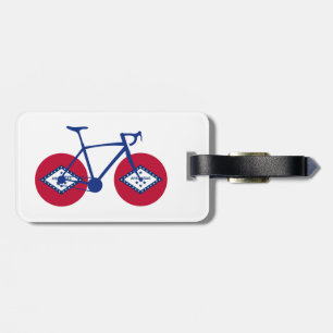 Arkansas Flag Cycling Luggage Tag