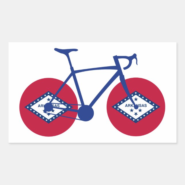 Arkansas Flag Cycling Sticker (Front)