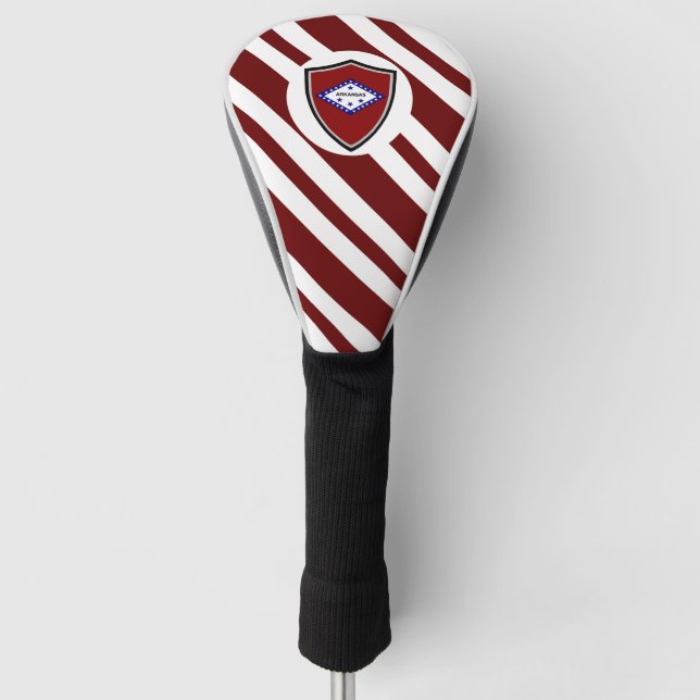 Arkansas flag golf head cover (Front)