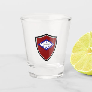 Arkansas flag shot glass